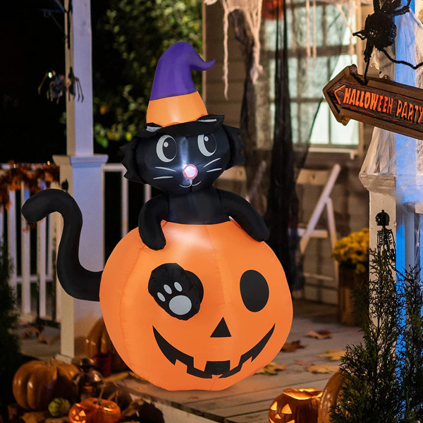 Produktbild von Halloween Kürbis-Folienballon – Extra Groß 65 Cm, Aufblasbar Mit Luft/Helium, Wiederverwendbar